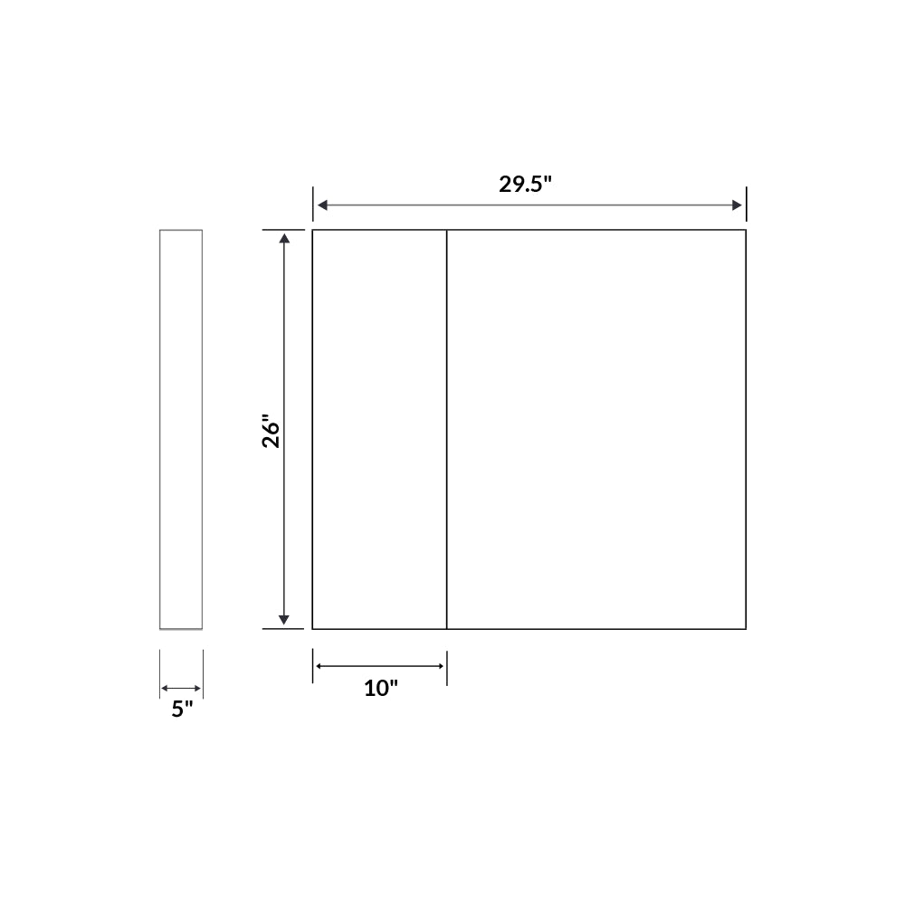30 W x 26 H Mirrored  Medicine Cabinet LMC1-30